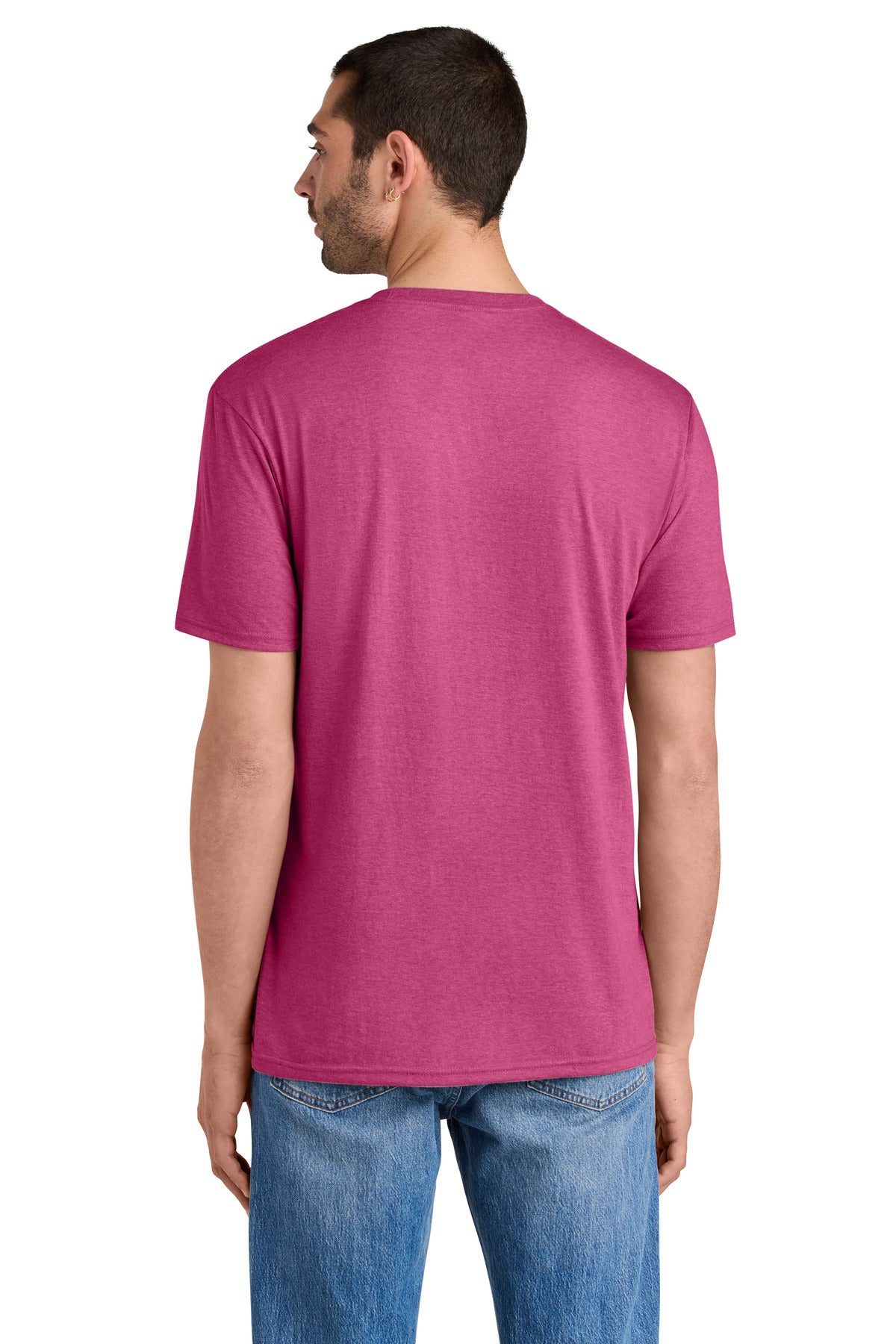 District Perfect Tri Tee. DM130 - Fuchsia Frost - back