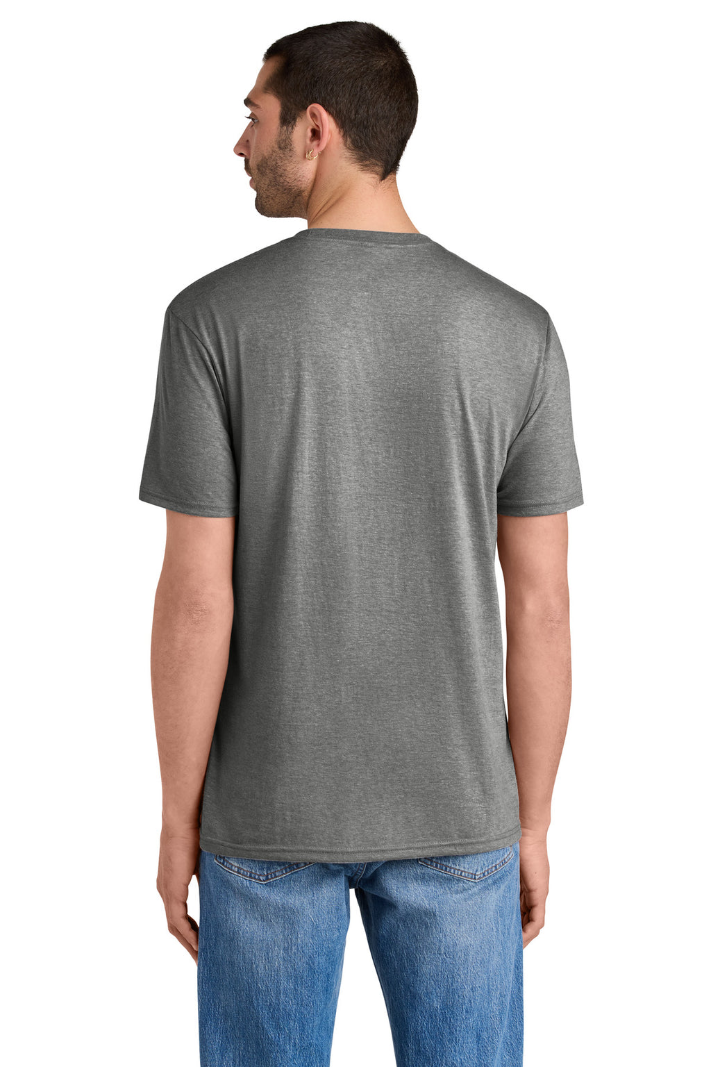 District Perfect Tri Tee. DM130 - Grey Frost - back