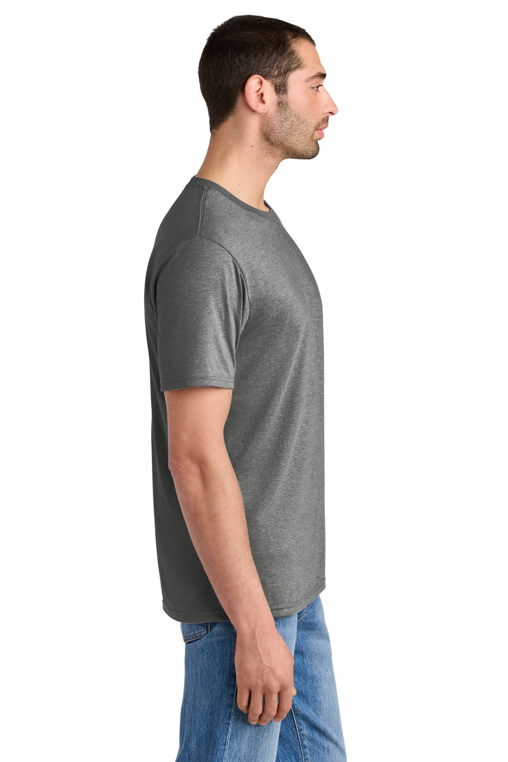 District Perfect Tri Tee. DM130 - Grey Frost - side