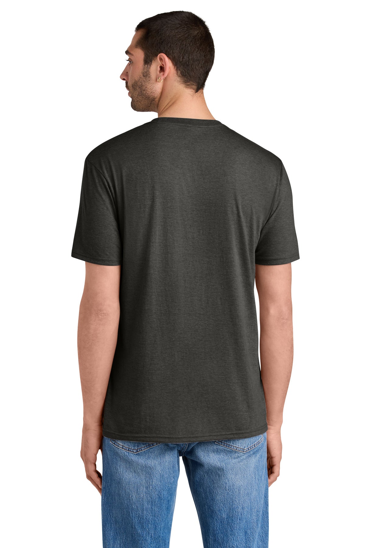 District Perfect Tri Tee. DM130 - Heathered Charcoal - back