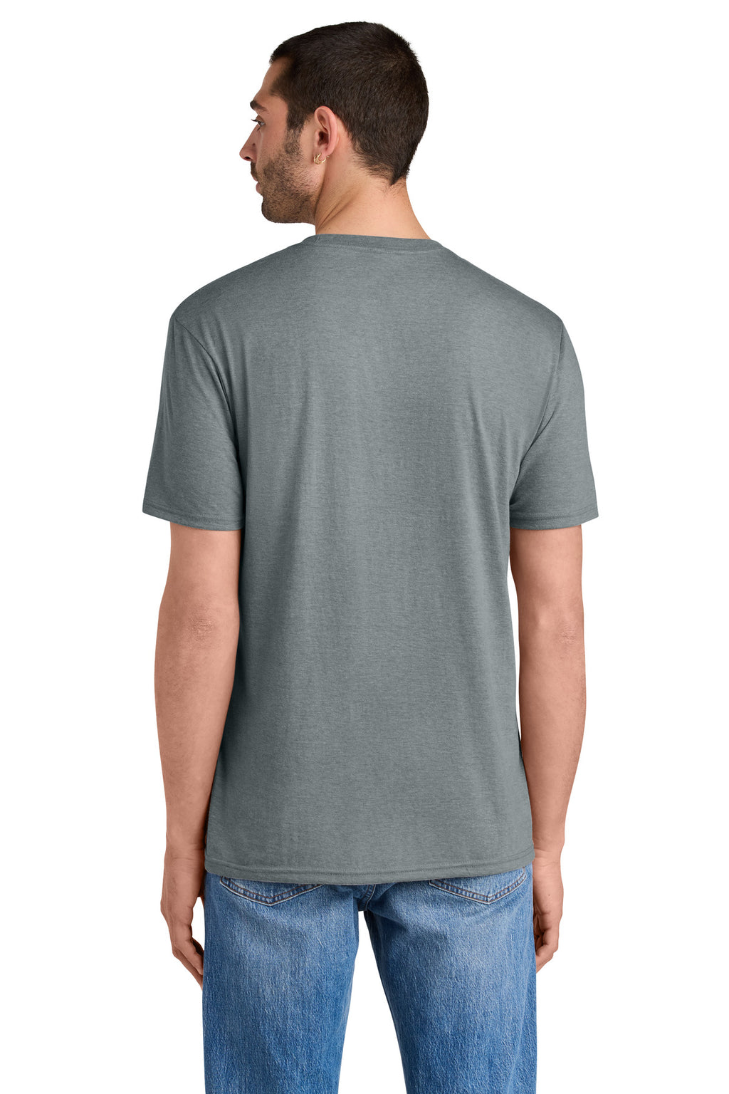 District Perfect Tri Tee. DM130 - Heathered Grey - back
