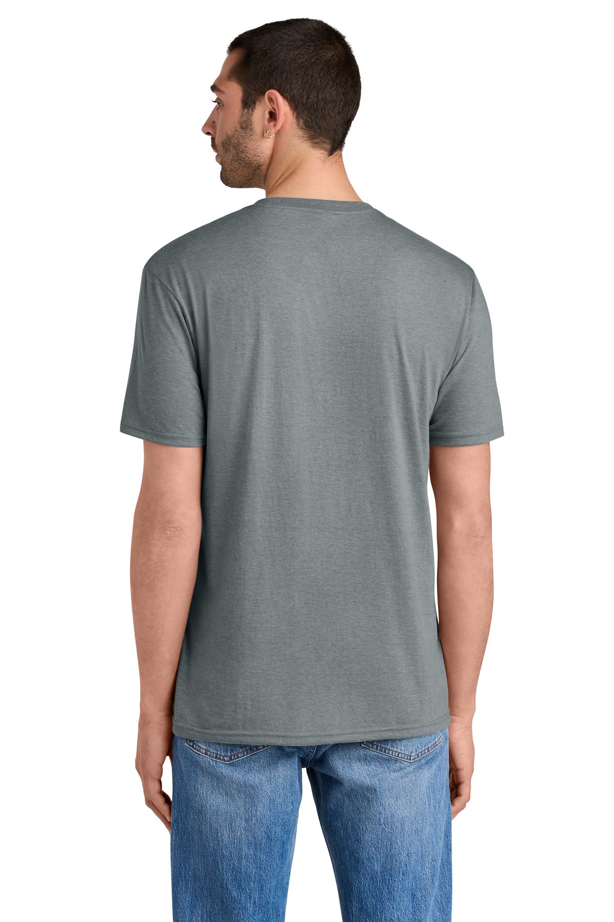 District Perfect Tri Tee. DM130 - Heathered Grey - back