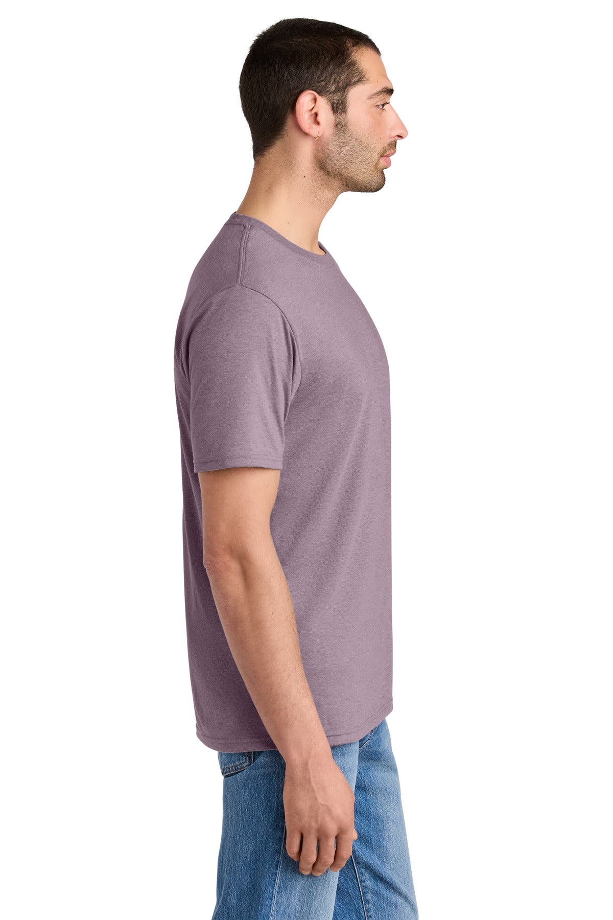 District Perfect Tri Tee. DM130 - Heathered Lavender - side