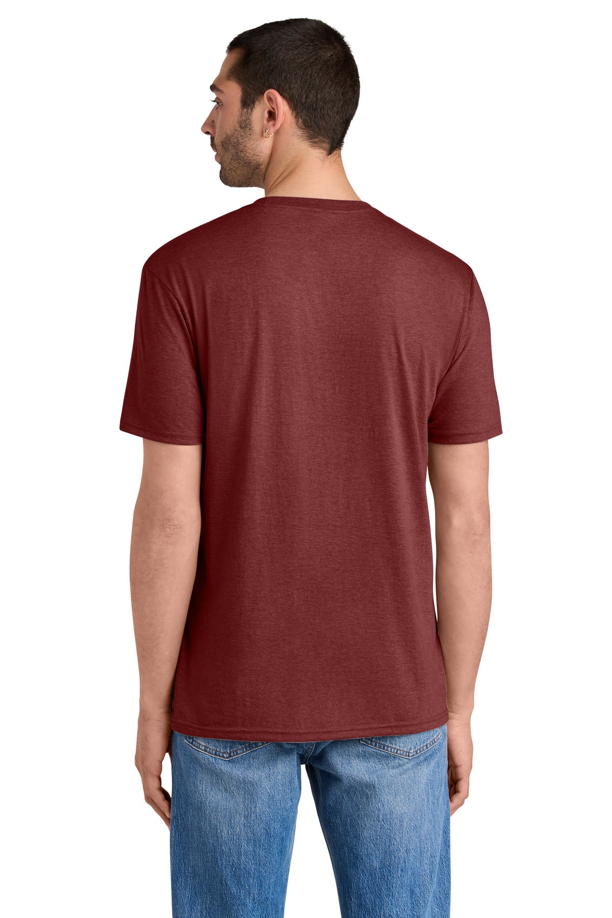 District Perfect Tri Tee. DM130 - Heathered Russet - back