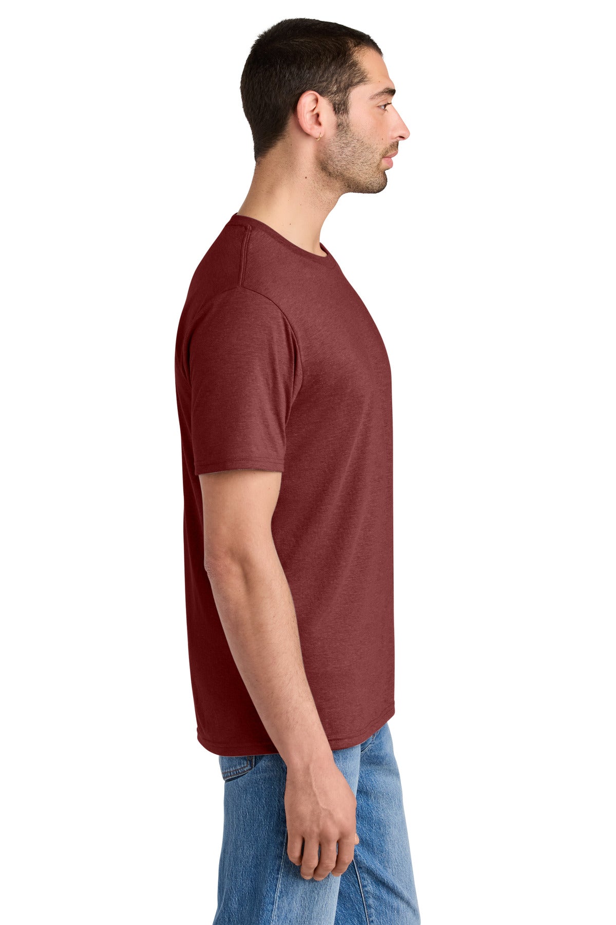 District Perfect Tri Tee. DM130 - Heathered Russet - side