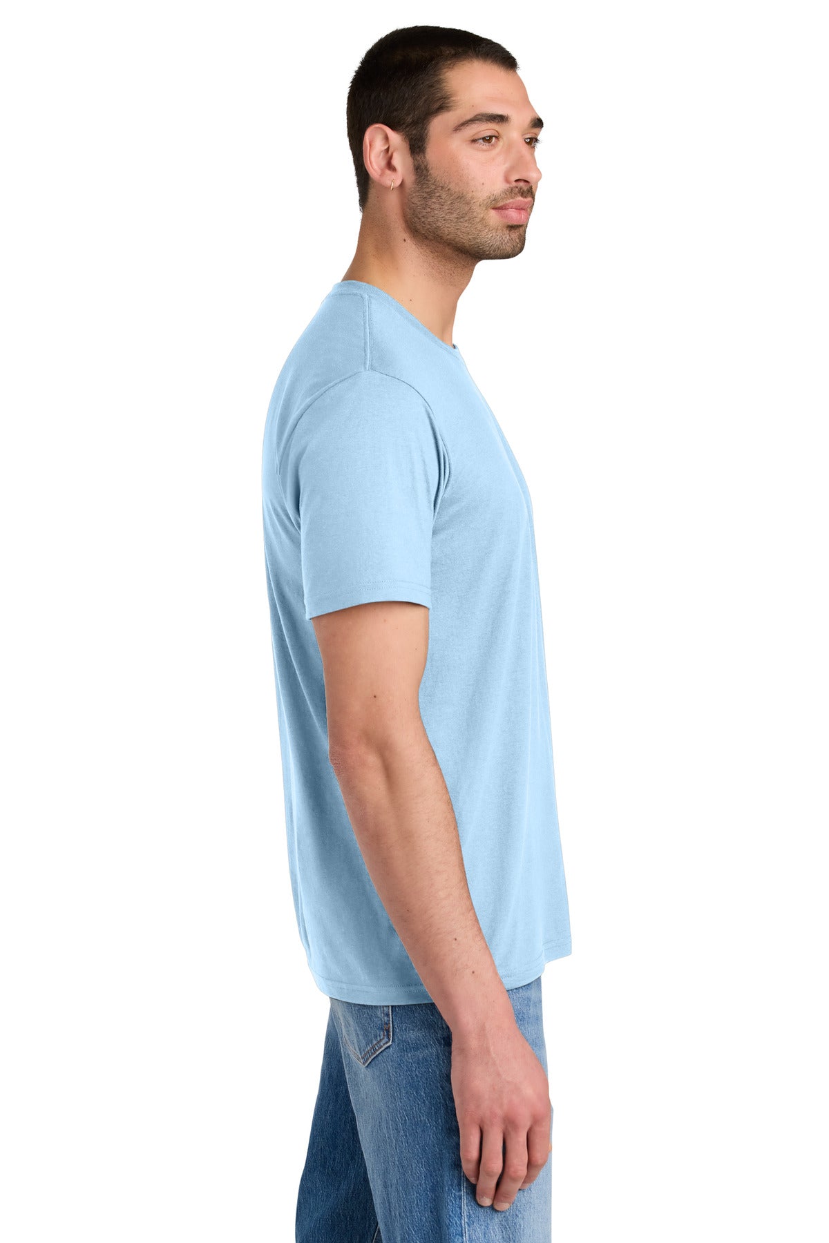 District Perfect Tri Tee. DM130 - Ice Blue - side