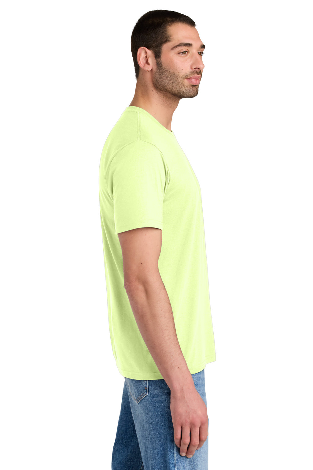 District Perfect Tri Tee. DM130 - Lemongrass - side