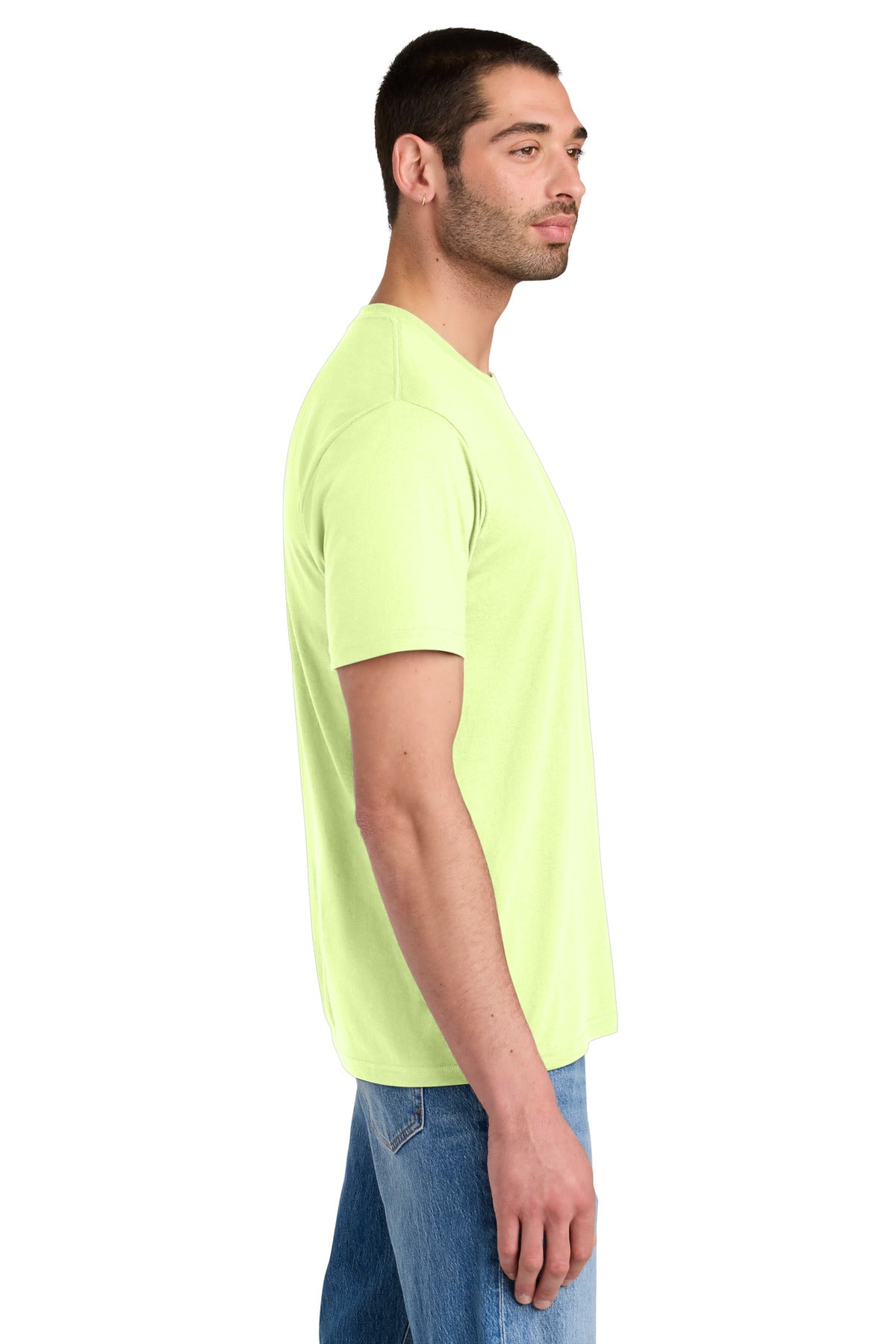 District Perfect Tri Tee. DM130 - Lemongrass - side