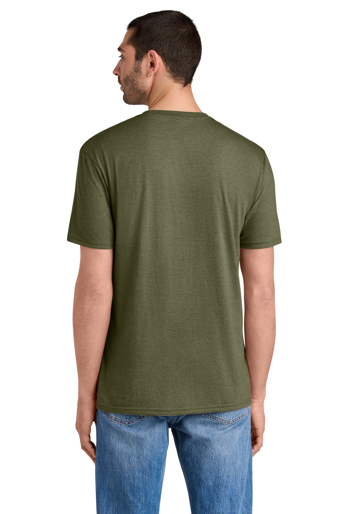 District Perfect Tri Tee. DM130 - Military Green Frost - back