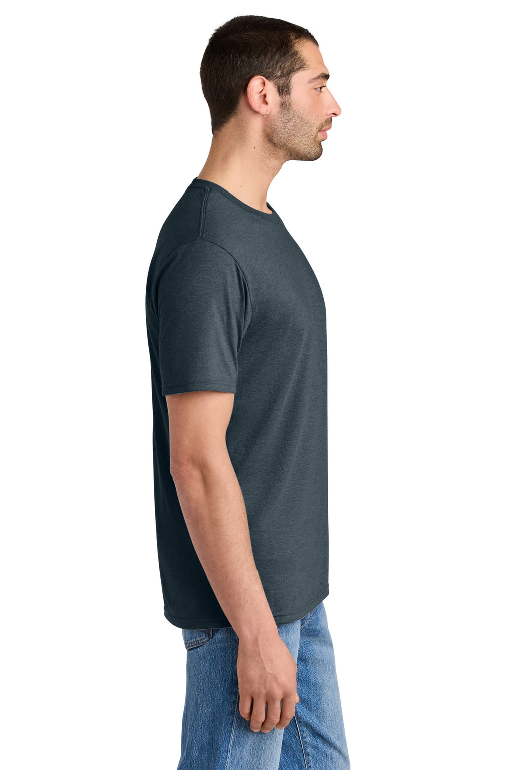 District Perfect Tri Tee. DM130 - Navy Frost - side