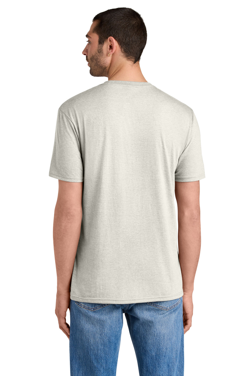 District Perfect Tri Tee. DM130 - Oatmeal Heather - back