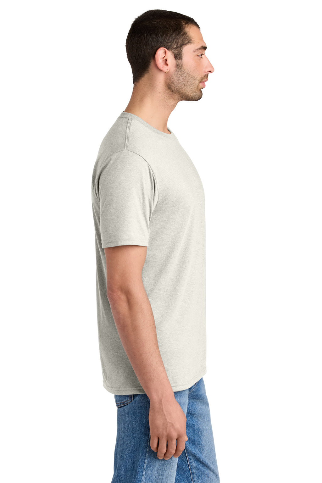 District Perfect Tri Tee. DM130 - Oatmeal Heather - side
