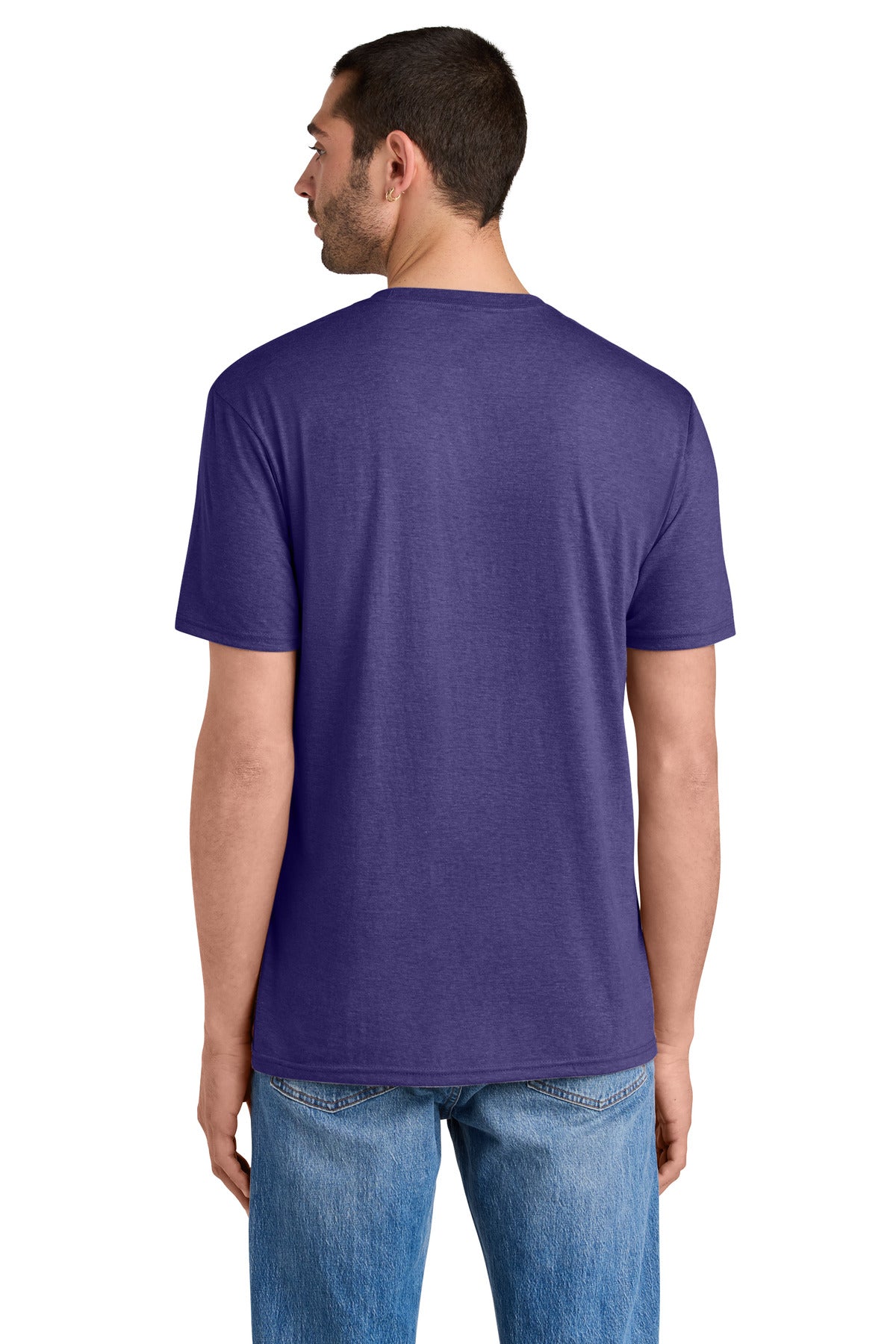 District Perfect Tri Tee. DM130 - Purple Frost - back