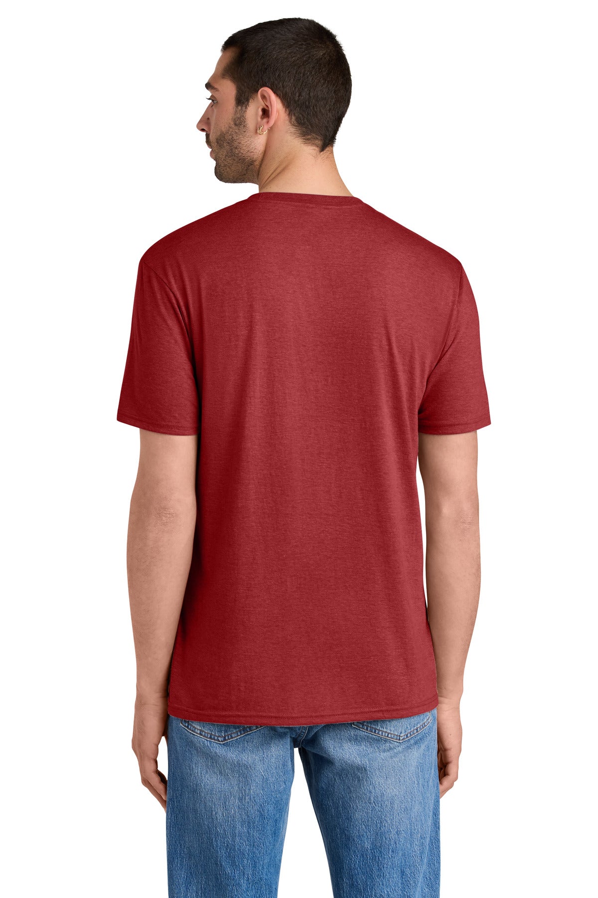 District Perfect Tri Tee. DM130 - Red Frost - back