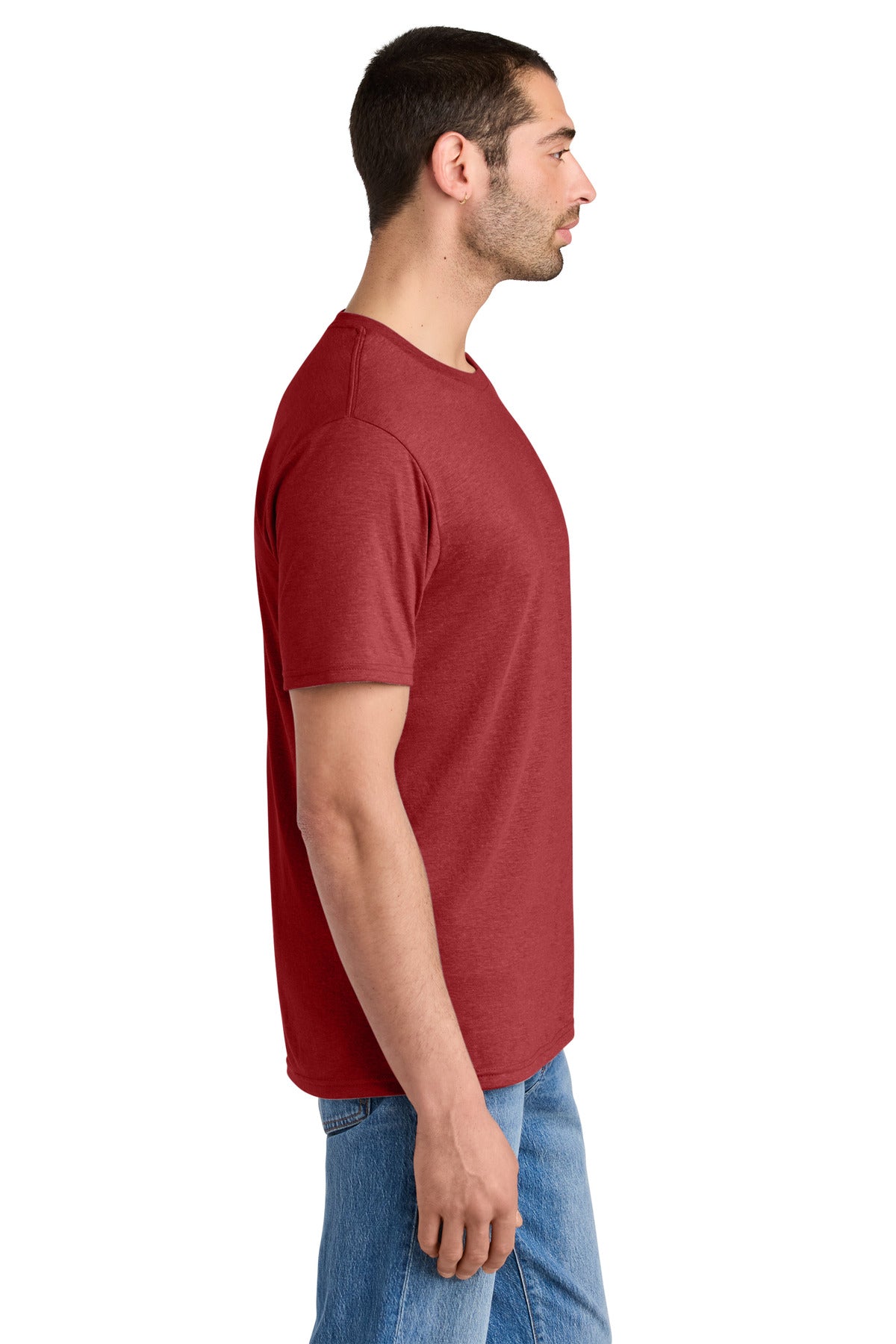 District Perfect Tri Tee. DM130 - Red Frost - side