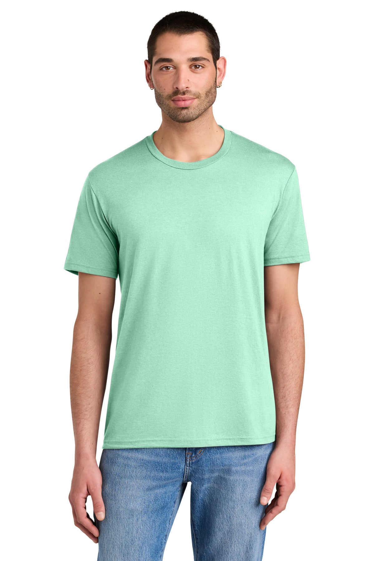 District Perfect Tri Tee. DM130 - Sea Mist - front