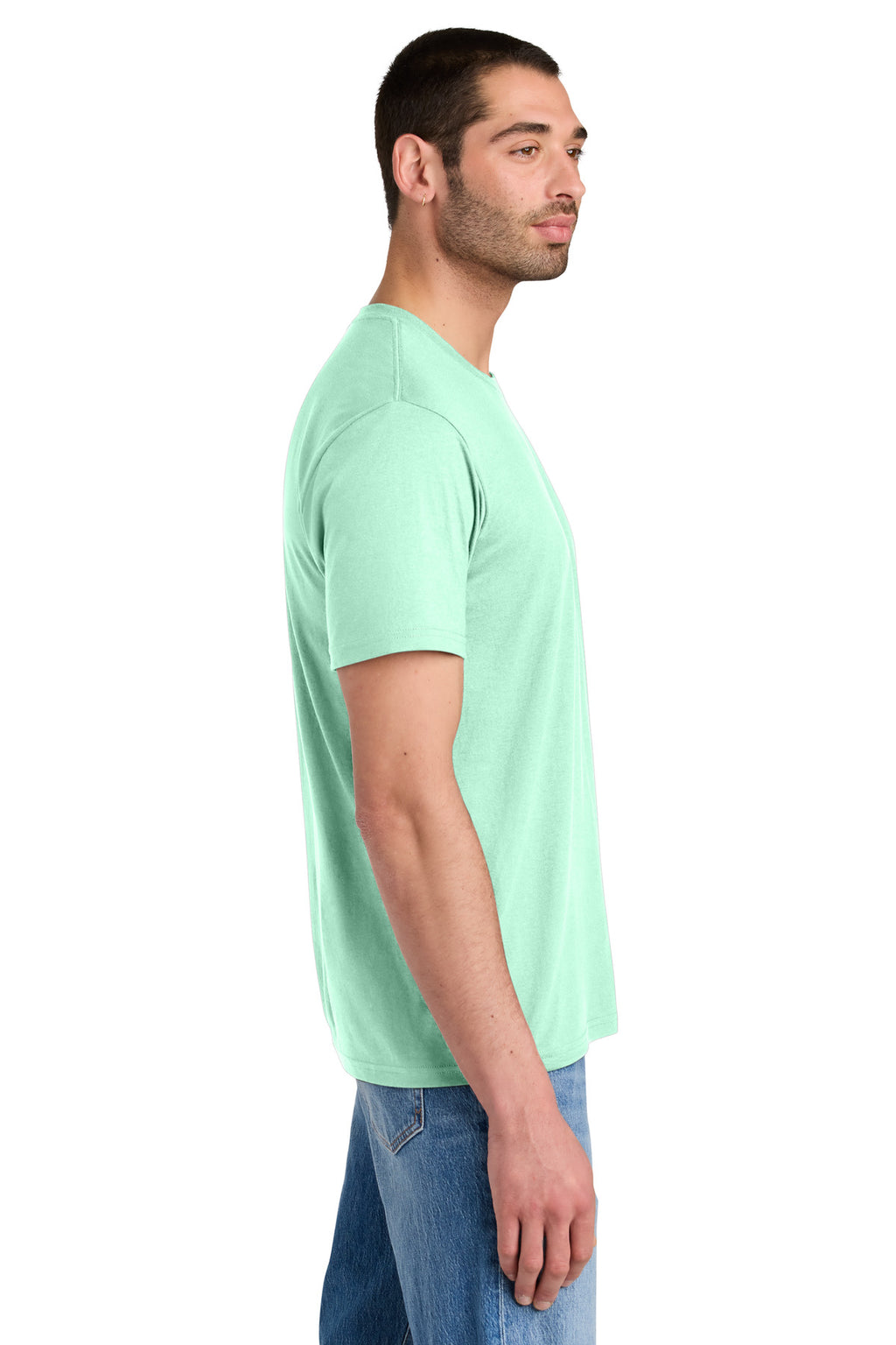 District Perfect Tri Tee. DM130 - Sea Mist - side