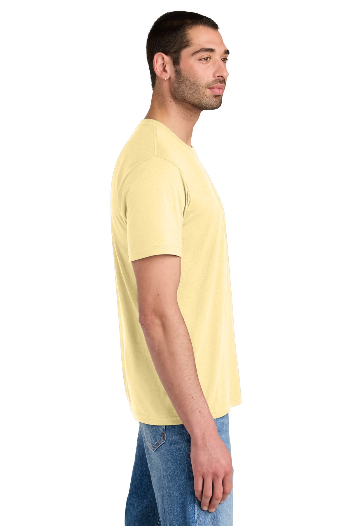 District Perfect Tri Tee. DM130 - Soft Yellow - side