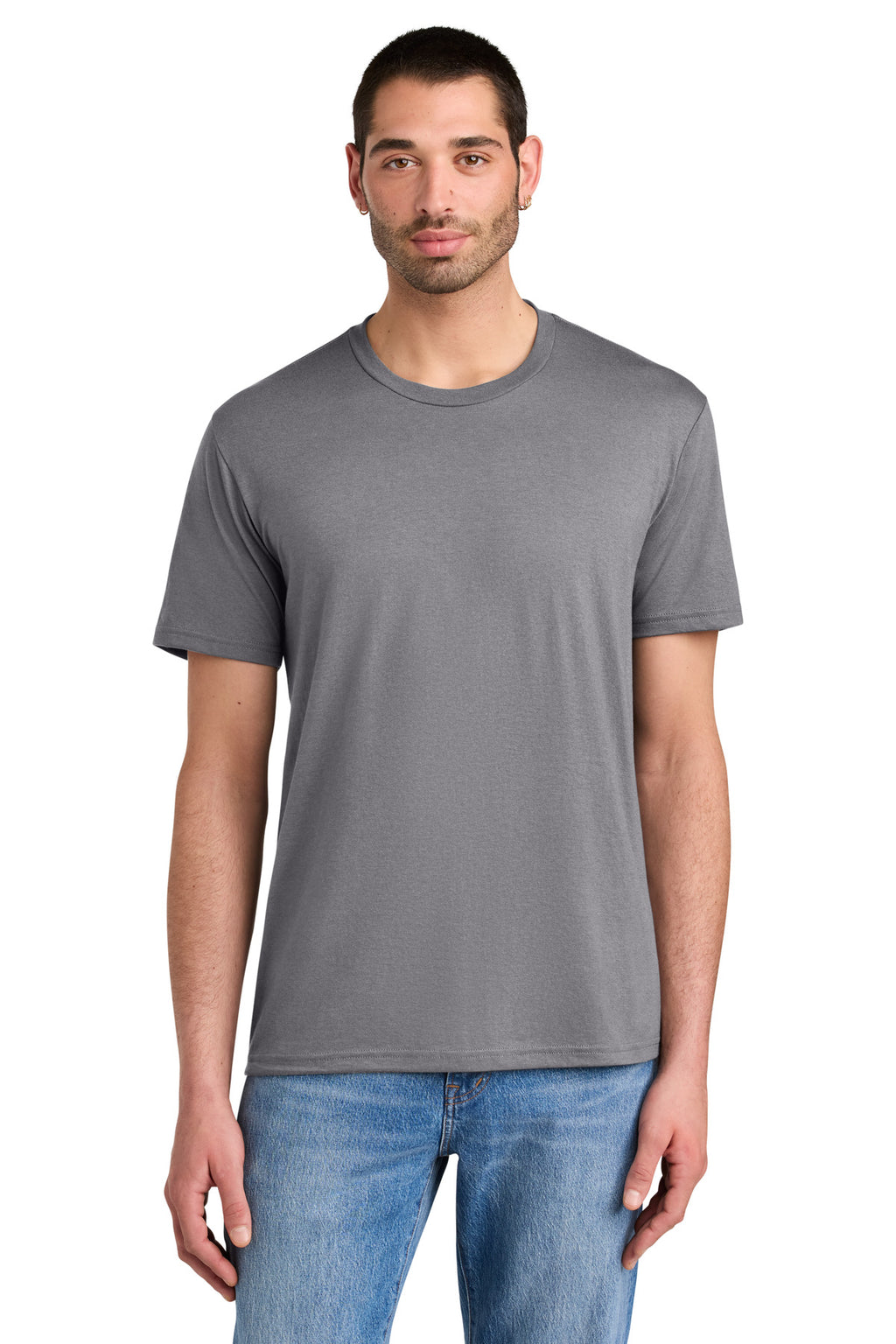 District Perfect Tri Tee. DM130 - Storm Cloud - front