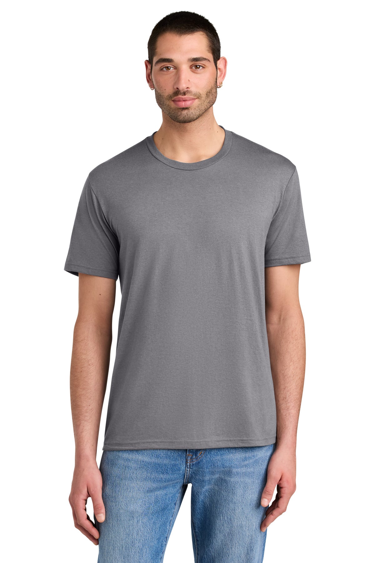 District Perfect Tri Tee. DM130 - Storm Cloud - front
