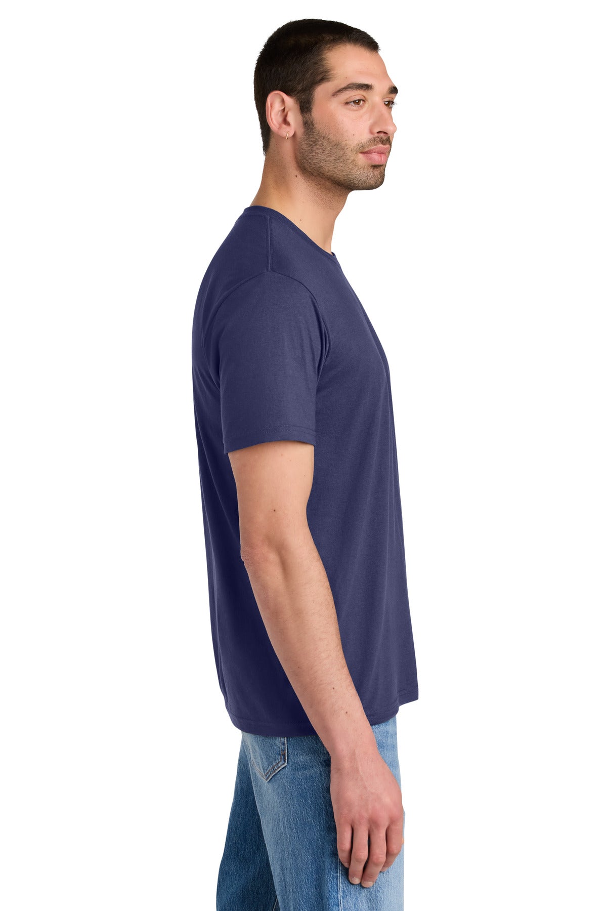District Perfect Tri Tee. DM130 - Tanzanite - side
