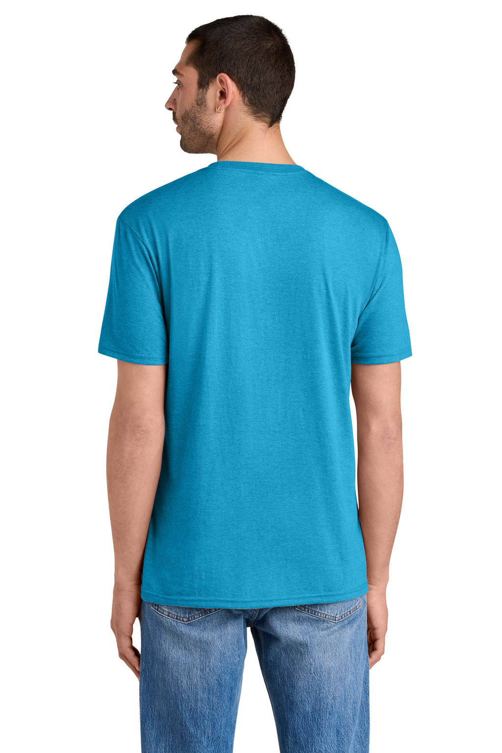 District Perfect Tri Tee. DM130 - Turquoise Frost - back
