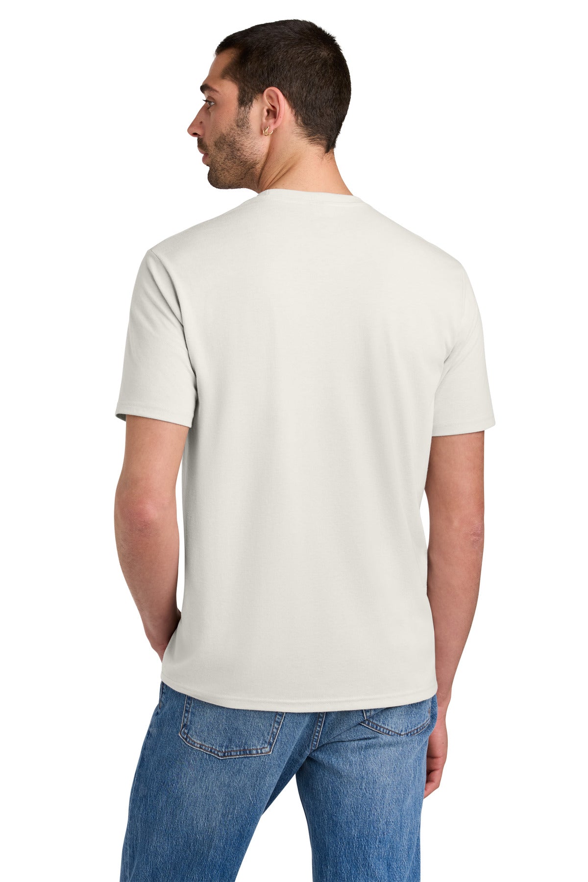 District Perfect Tri Tee. DM130 - White Smoke - back