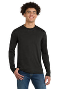 District Perfect Tri Long Sleeve Tee . DM132 - Black Frost - front