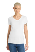 District Women's Perfect Tri V-Neck Tee. DM1350L - White - front