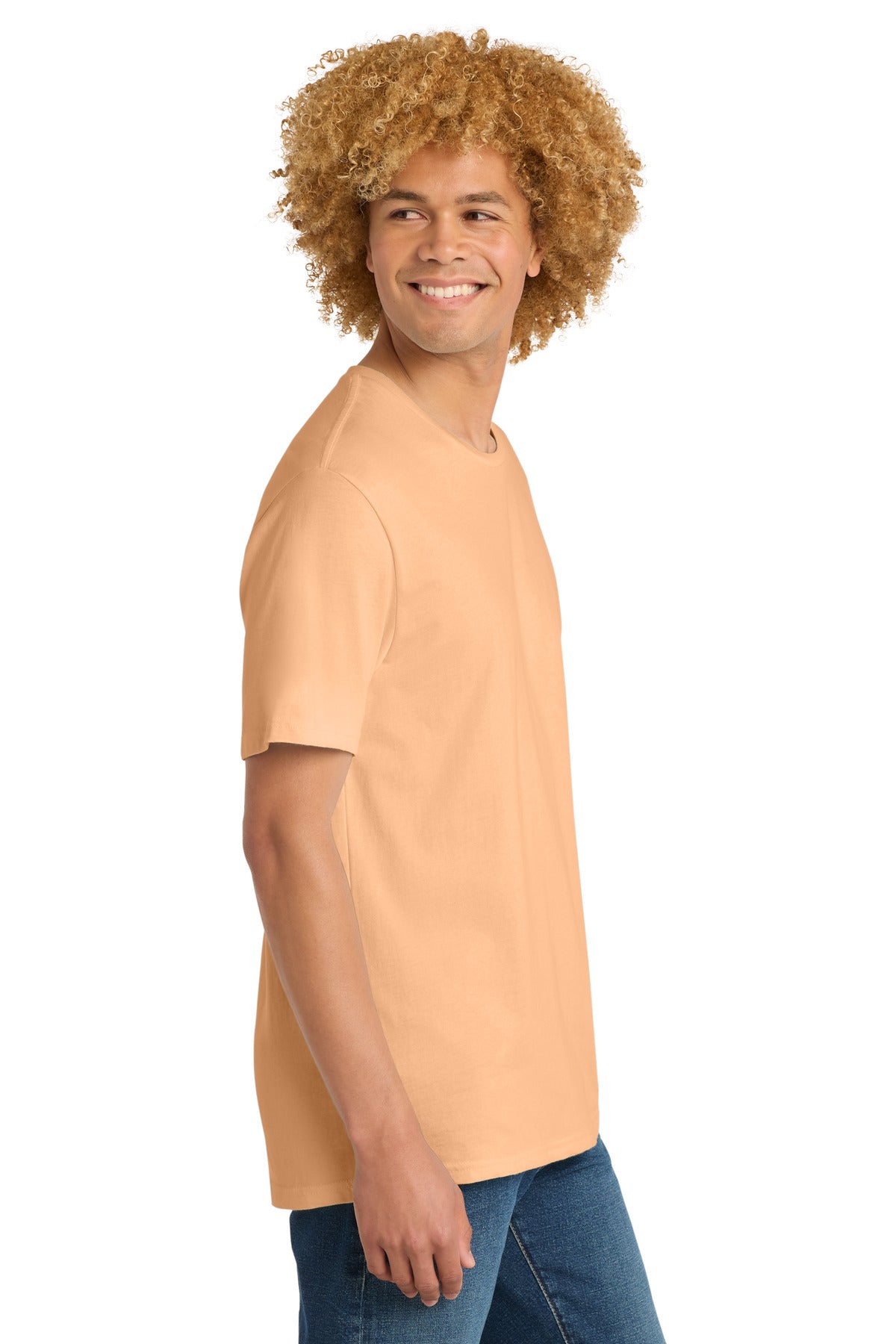 District Perfect Weight Tee. DT104 - Apricot - side