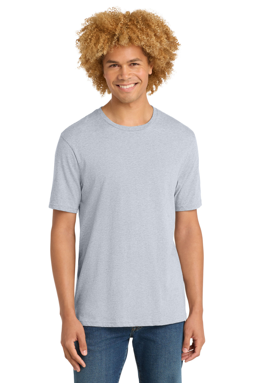 District Perfect Weight Tee. DT104 - Ash - front