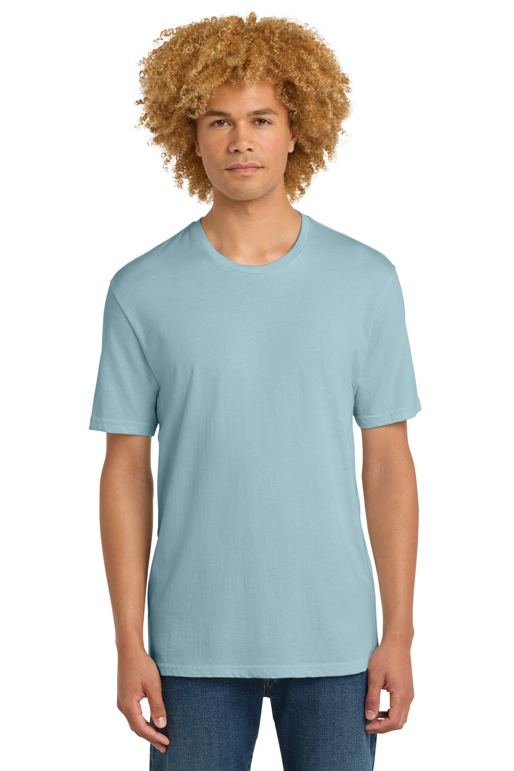 District Perfect Weight Tee. DT104 - Blue Fog - front