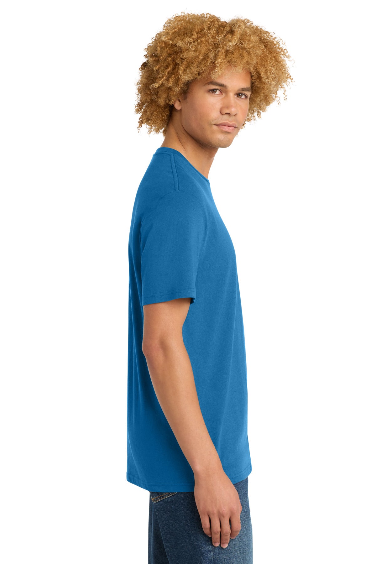 District Perfect Weight Tee. DT104 - Bright Blue - side