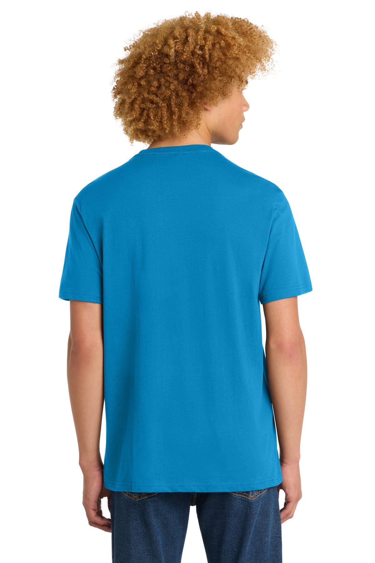 District Perfect Weight Tee. DT104 - Bright Turquoise - back