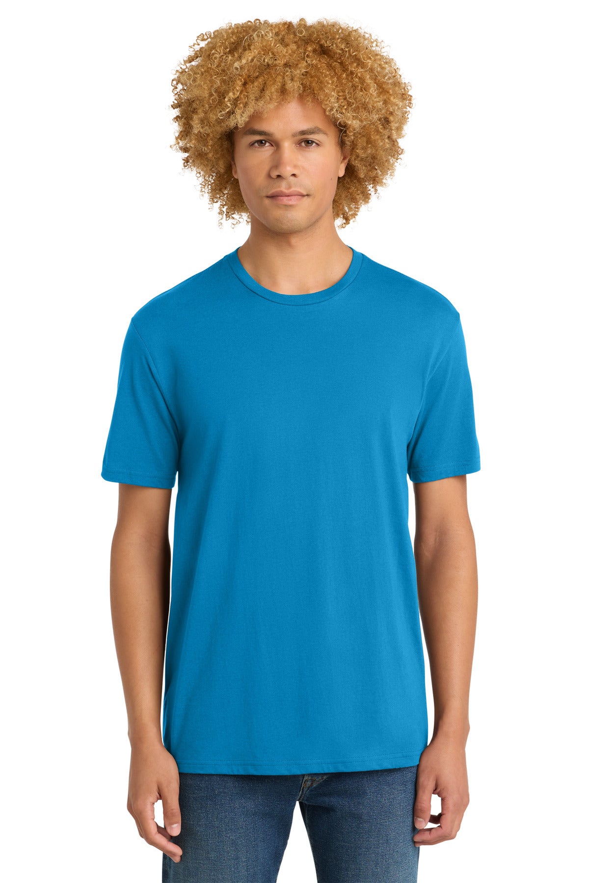 District Perfect Weight Tee. DT104 - Bright Turquoise - front