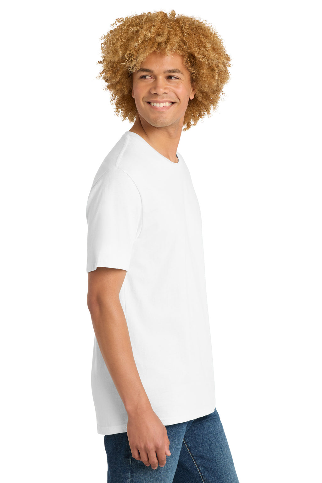 District Perfect Weight Tee. DT104 - Bright White - side