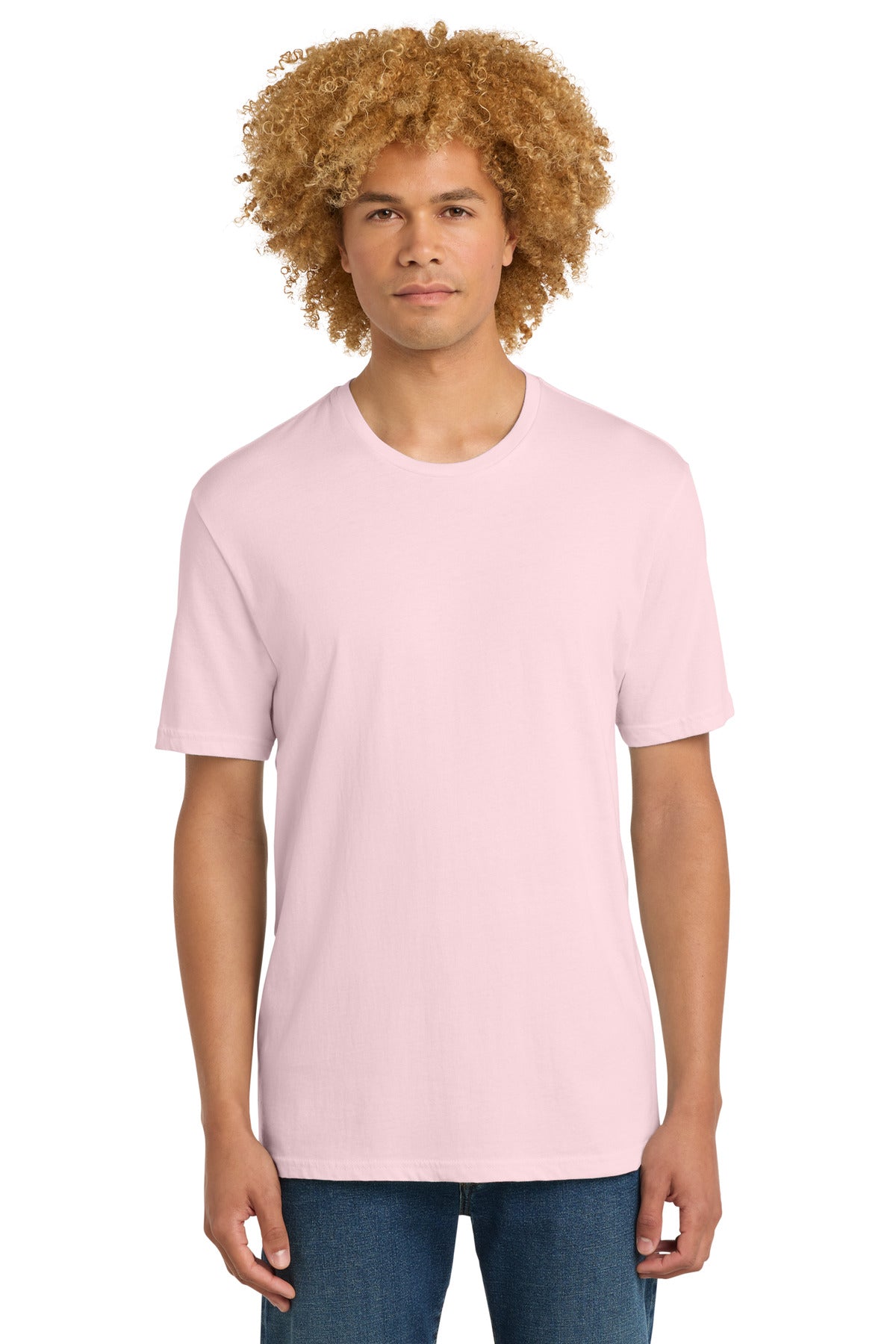 District Perfect Weight Tee. DT104 - Carnation Pink - front