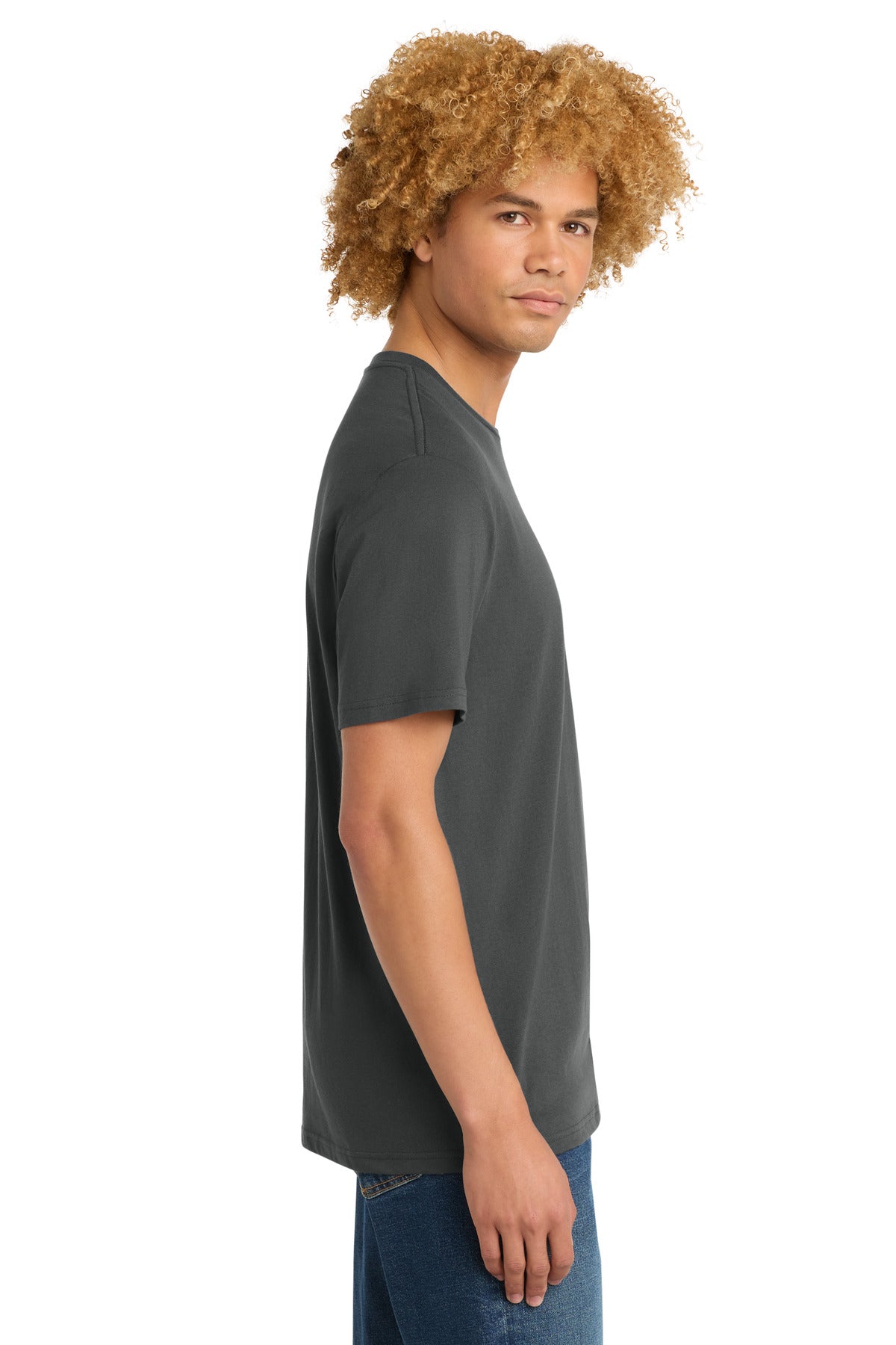 District Perfect Weight Tee. DT104 - Charcoal - side