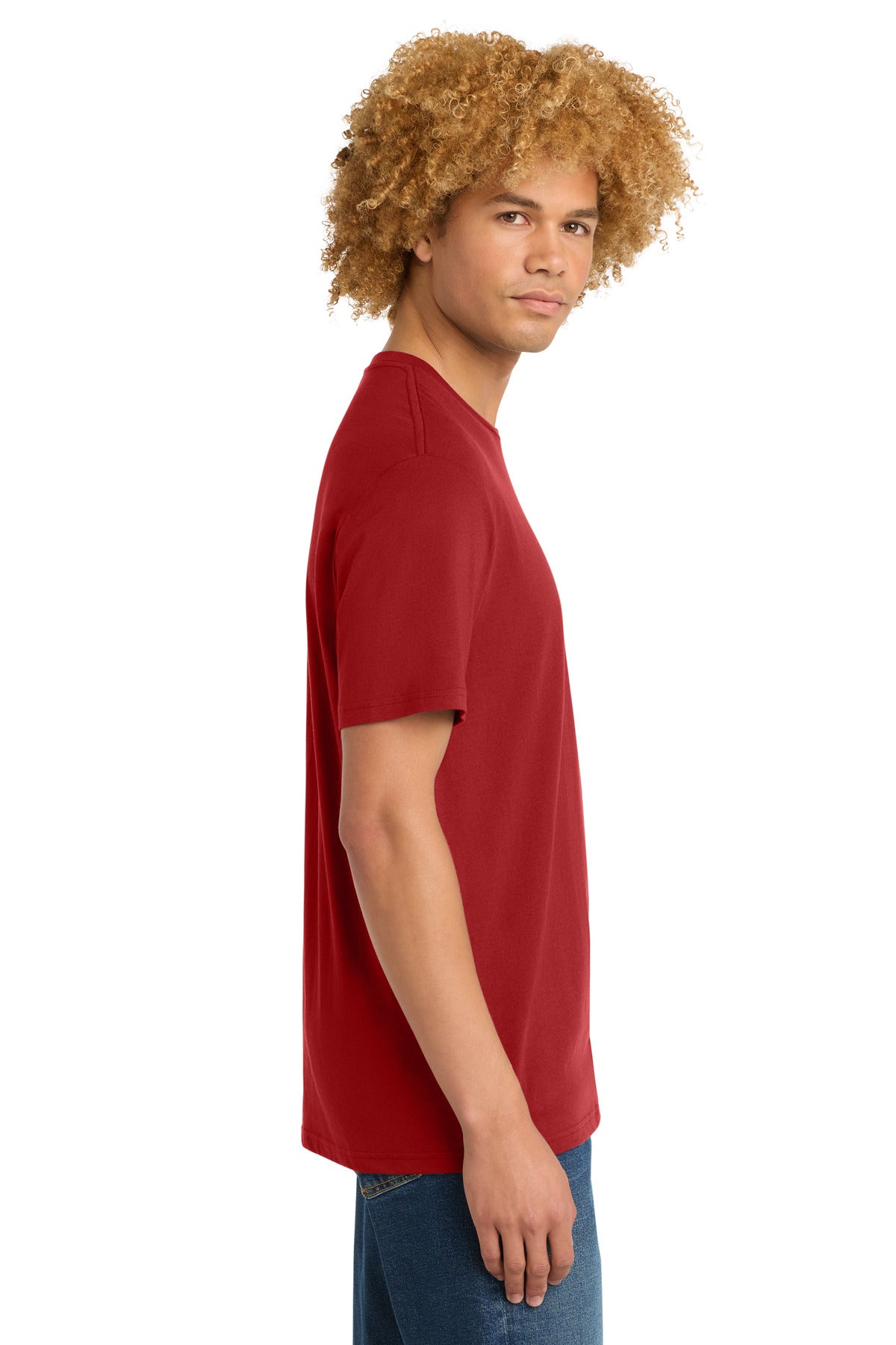 District Perfect Weight Tee. DT104 - Classic Red - side
