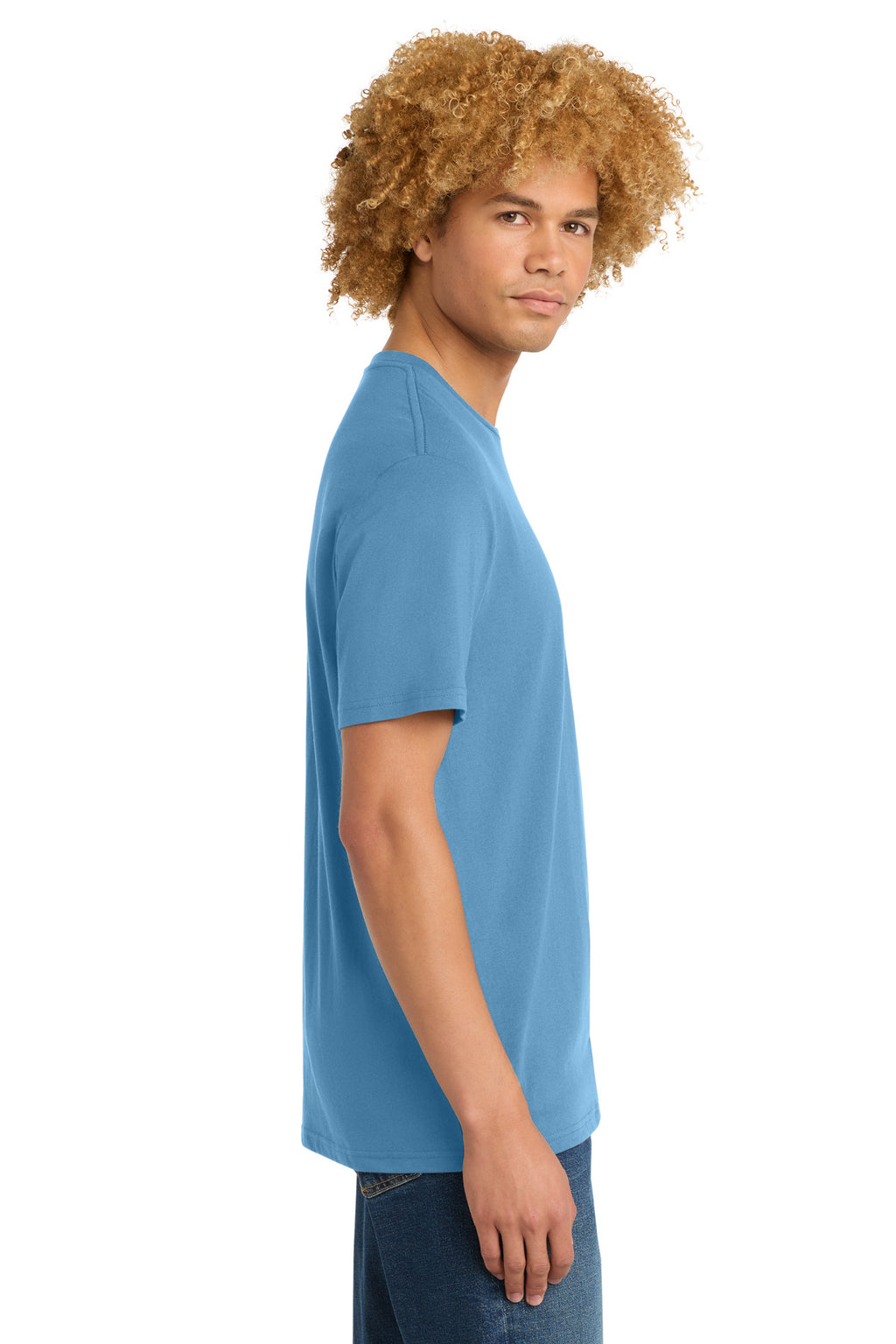 District Perfect Weight Tee. DT104 - Clean Denim - side