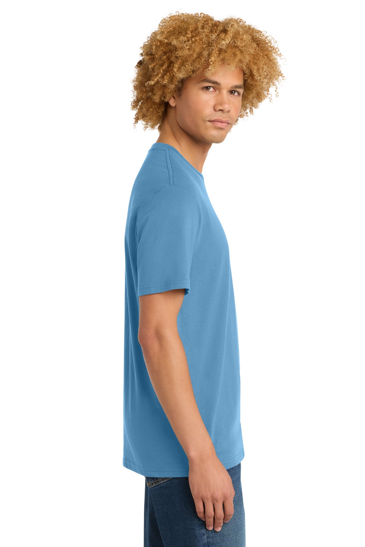 District Perfect Weight Tee. DT104 - Clean Denim - side