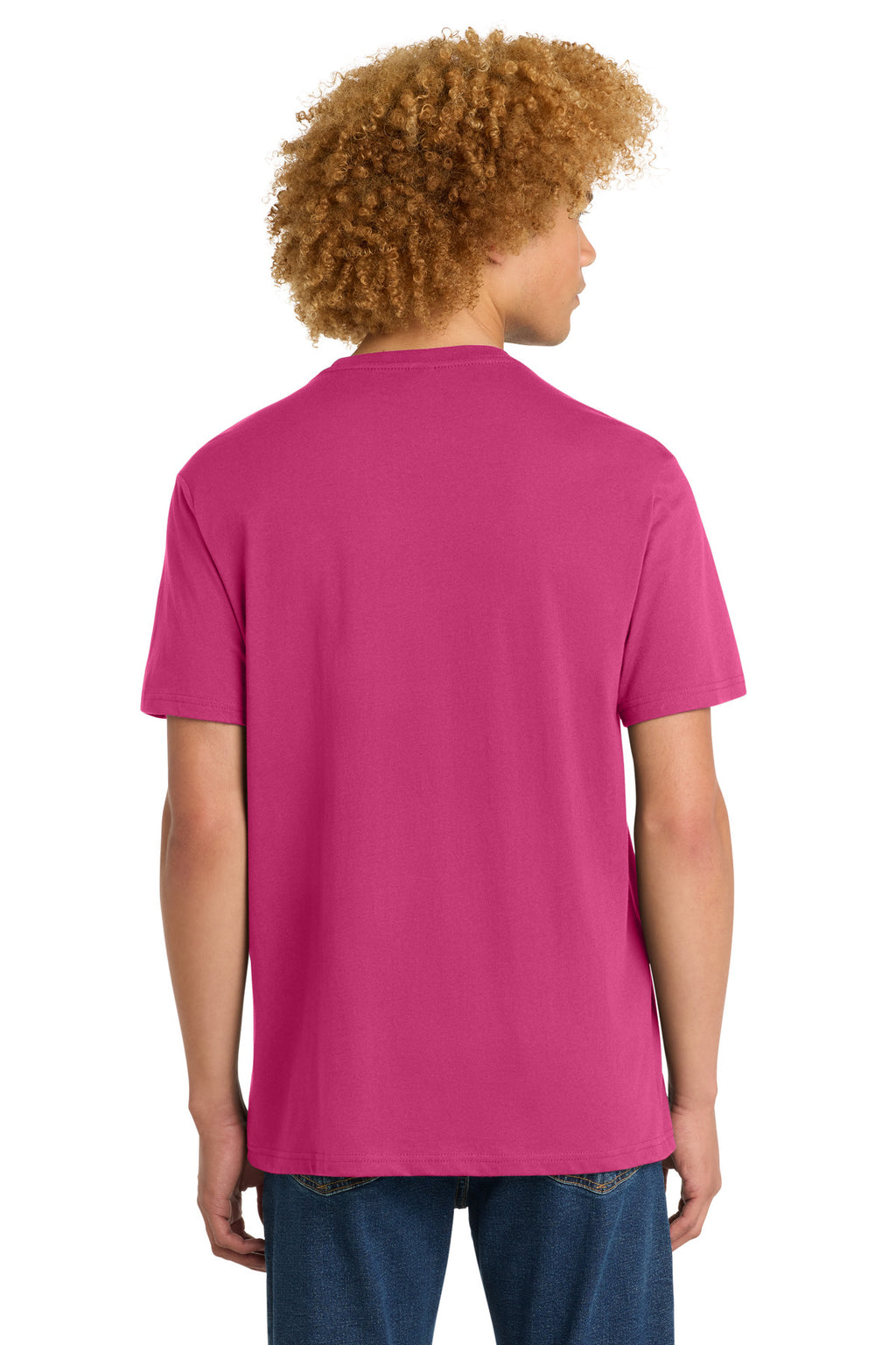 District Perfect Weight Tee. DT104 - Dark Fuchsia - back