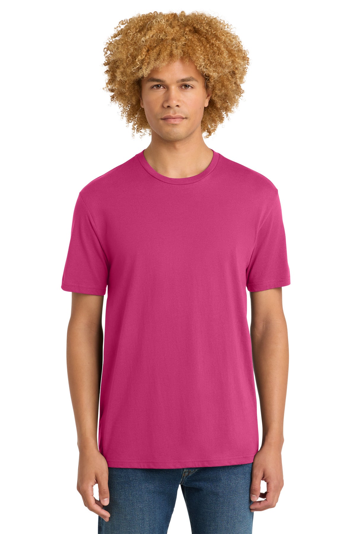 District Perfect Weight Tee. DT104 - Dark Fuchsia - front
