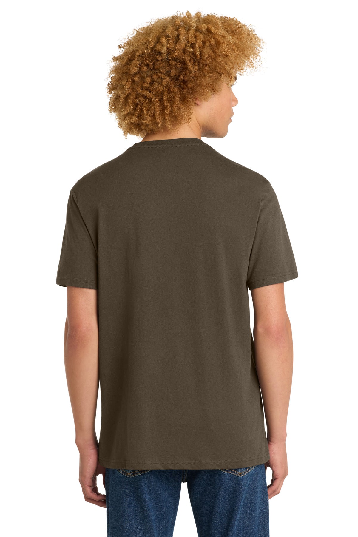 District Perfect Weight Tee. DT104 - Dark Mocha - back