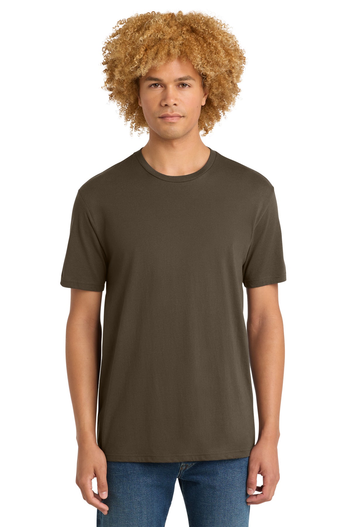 District Perfect Weight Tee. DT104 - Dark Mocha - front