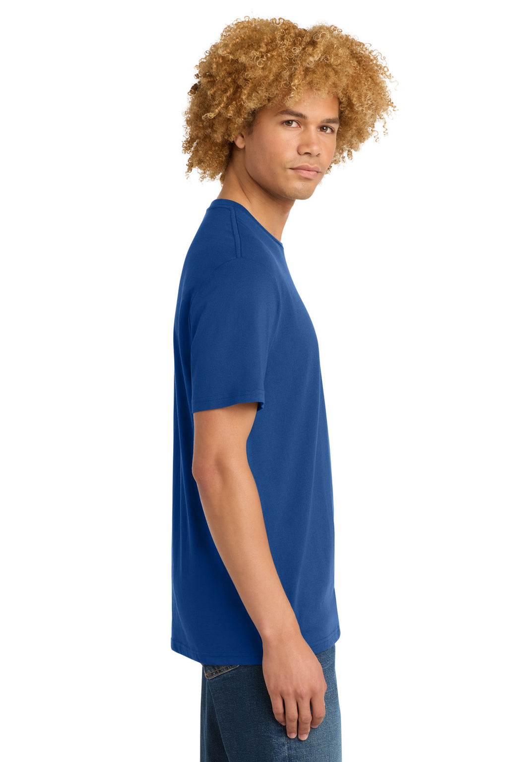 District Perfect Weight Tee. DT104 - Deep Royal - side