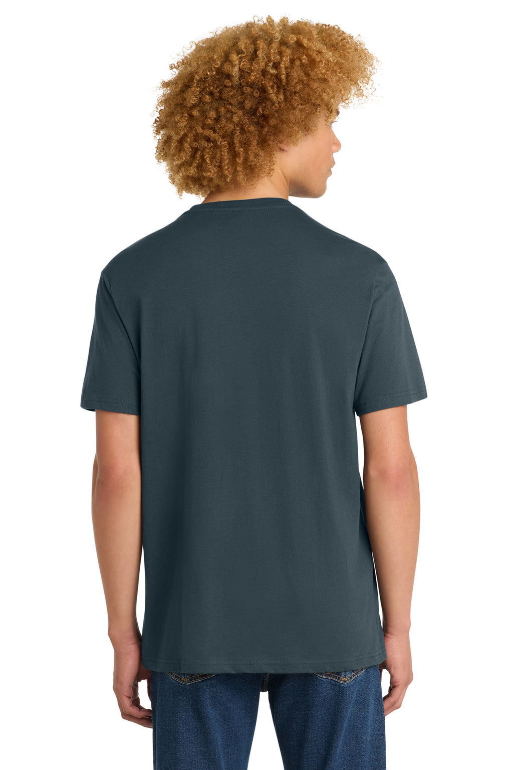 District Perfect Weight Tee. DT104 - Deep Steel Blue - back