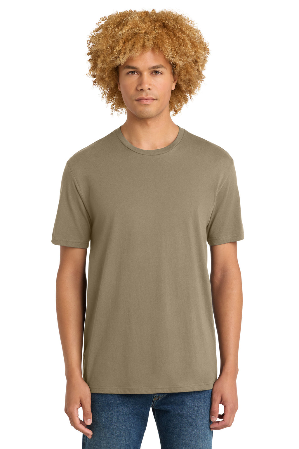 District Perfect Weight Tee. DT104 - Dune - front