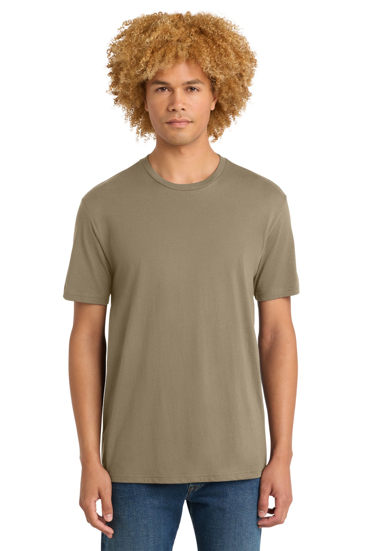 District Perfect Weight Tee. DT104 - Dune - front