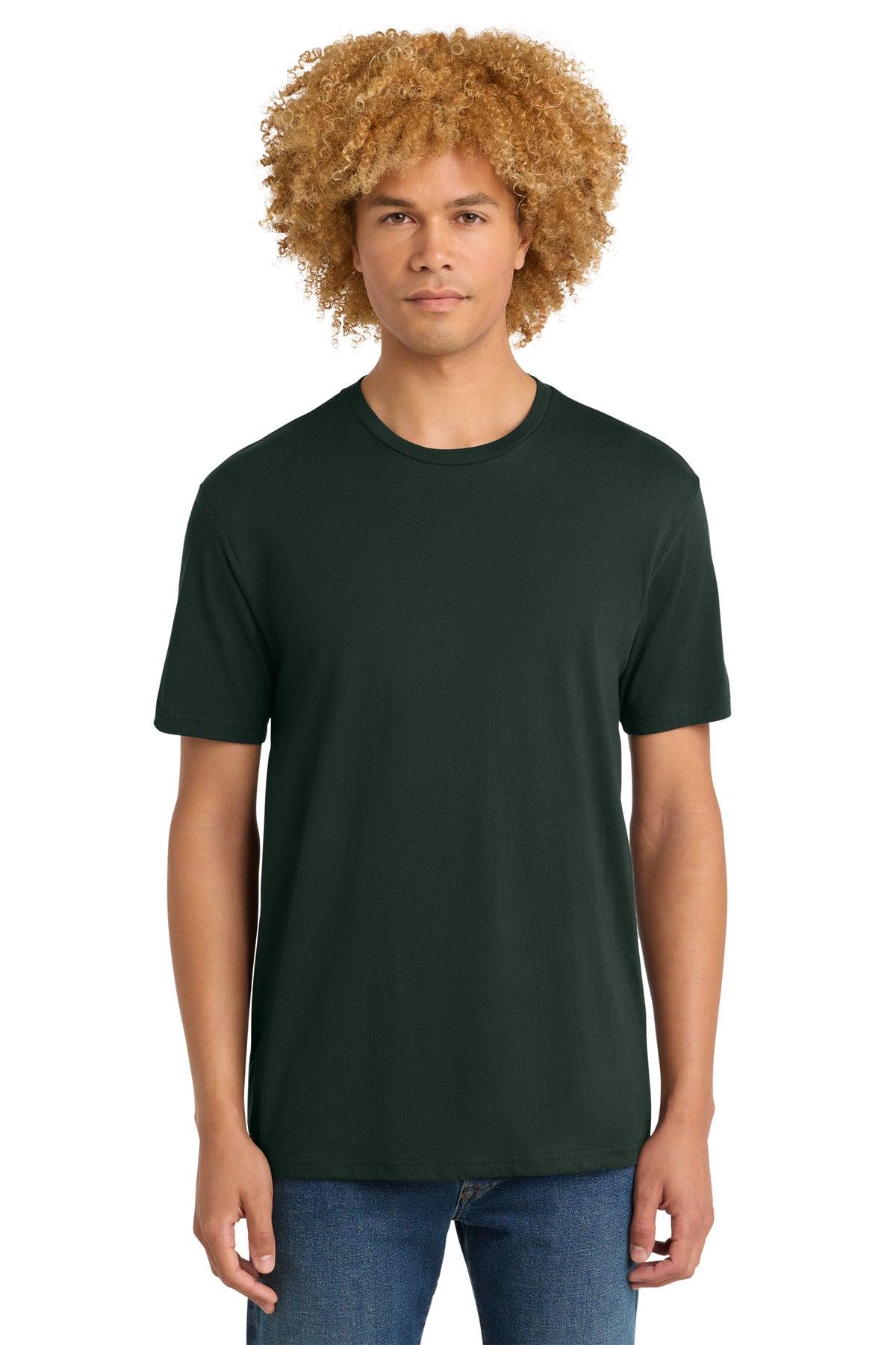 District Perfect Weight Tee. DT104 - Forest Green - front